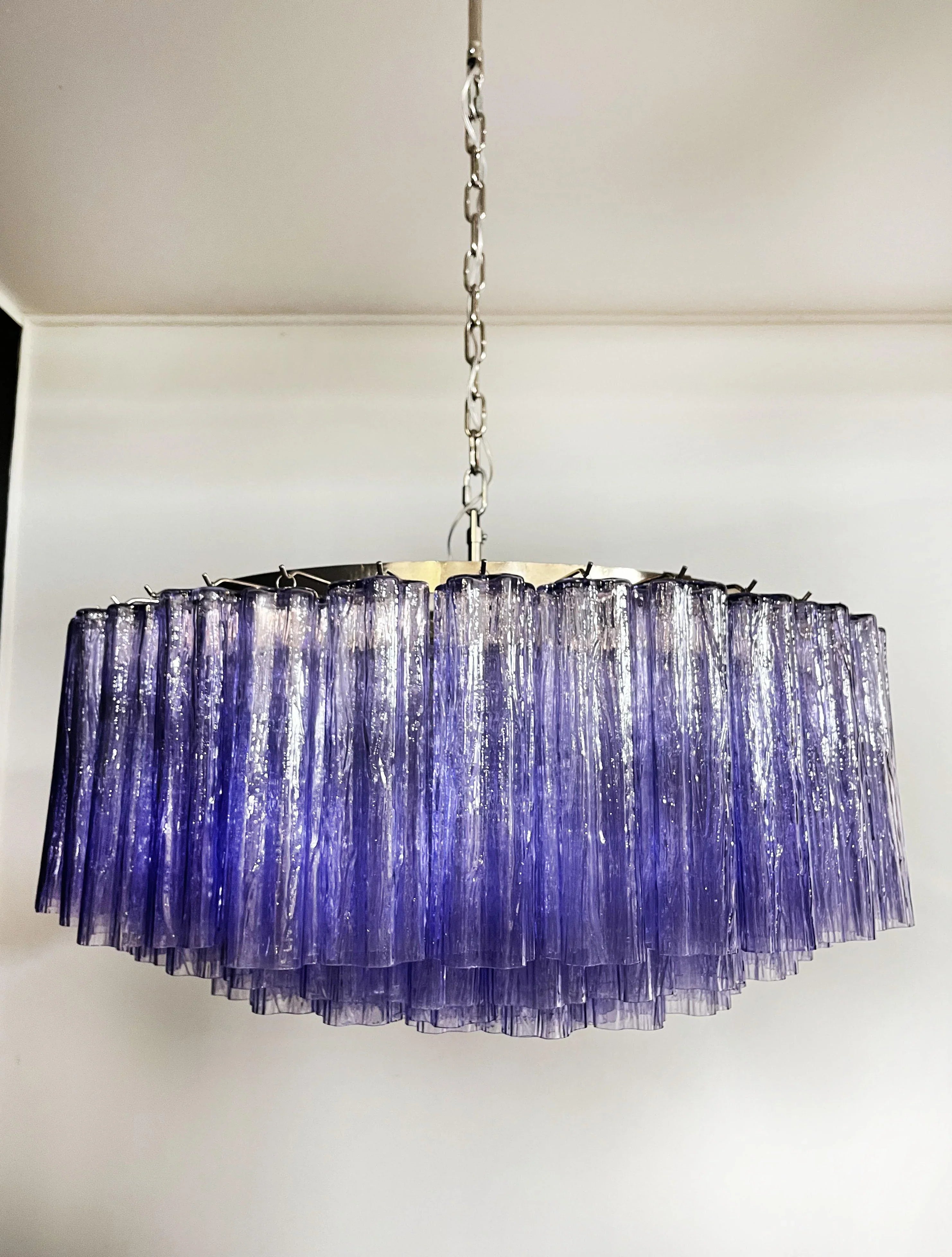 Murano Large Amethyst Glass Tube Chandelier product image