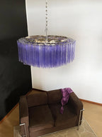 Murano Large Amethyst Glass Tube Chandelier product image