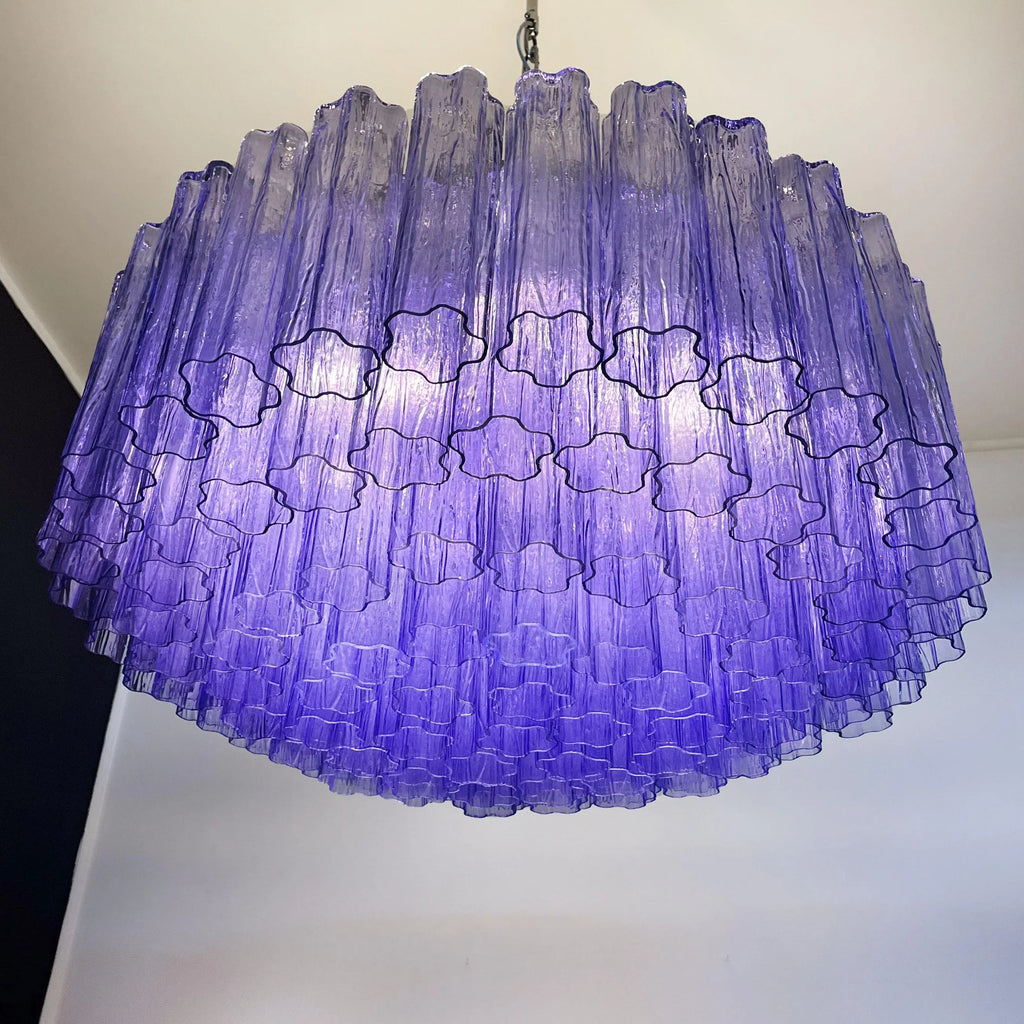 Murano Large Amethyst Glass Tube Chandelier product image