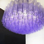 Murano Large Amethyst Glass Tube Chandelier product image