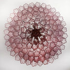 Murano Large Pink Glass Tube Chandelier product image