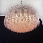 Murano Large Pink Glass Tube Chandelier product image