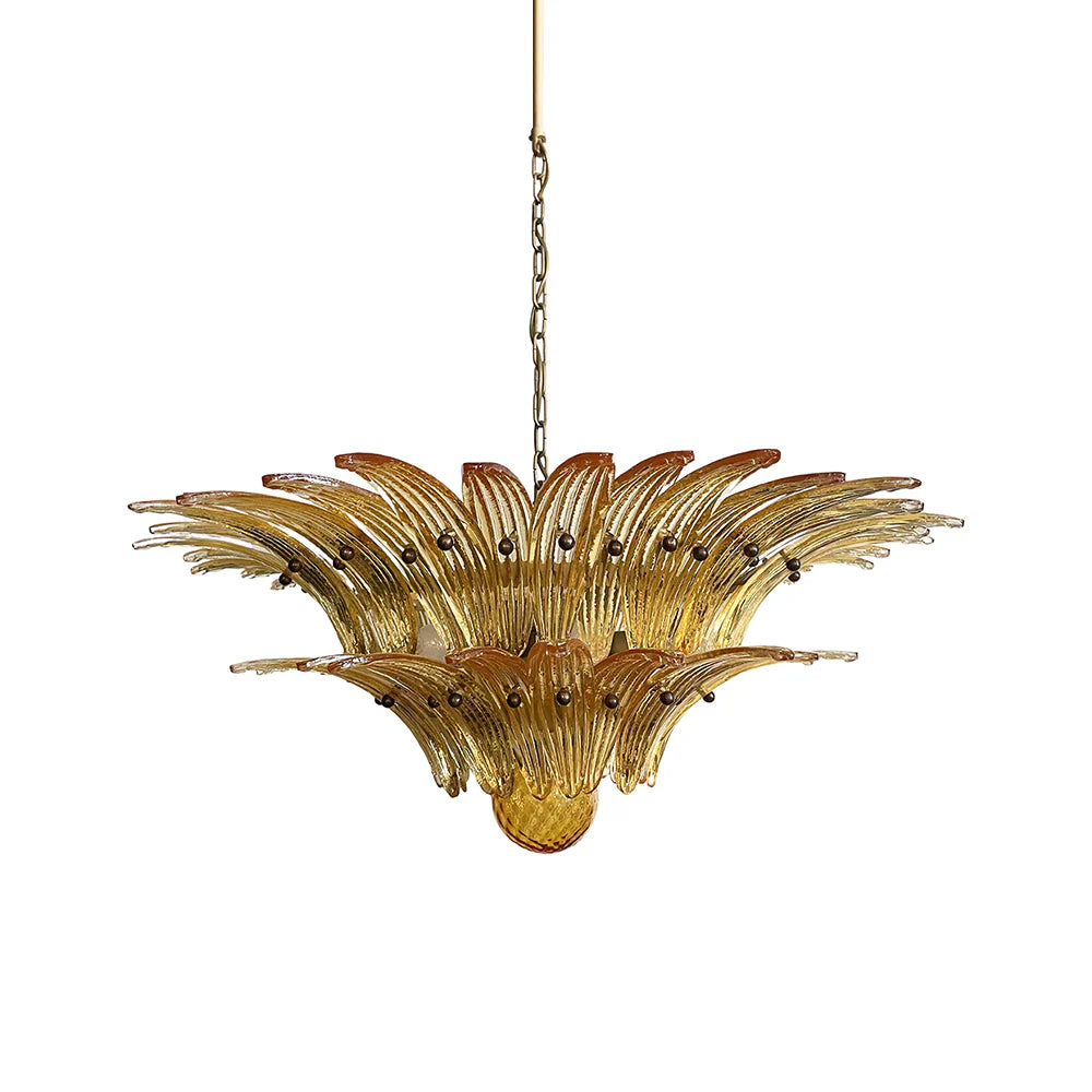 Murano Palmette Amber Chandelier product image