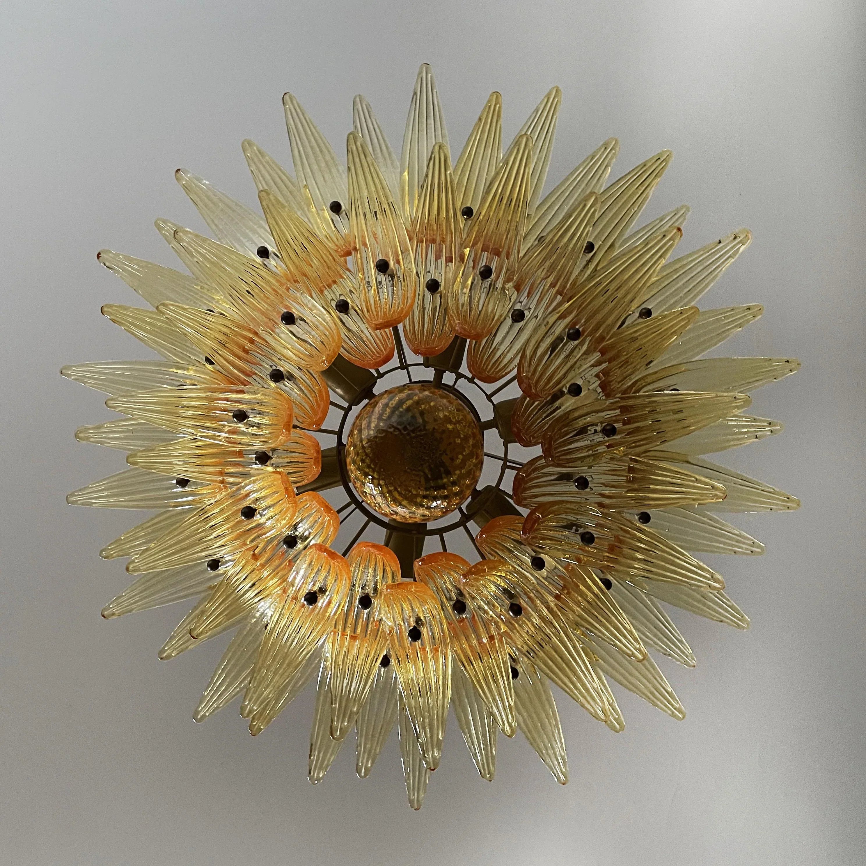 Murano Palmette Amber Chandelier product image