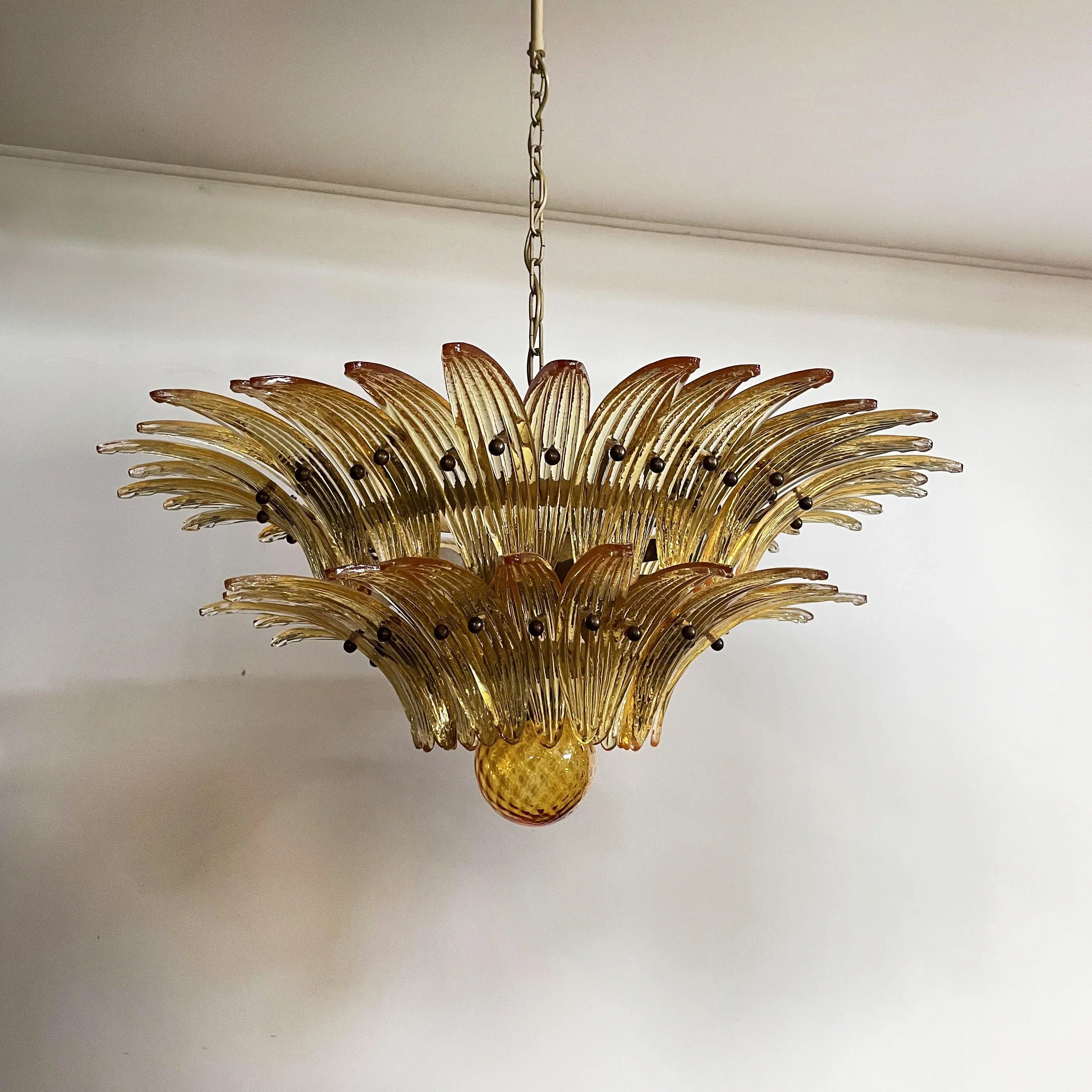Murano Palmette Amber Chandelier product image