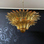 Murano Palmette Amber Chandelier product image