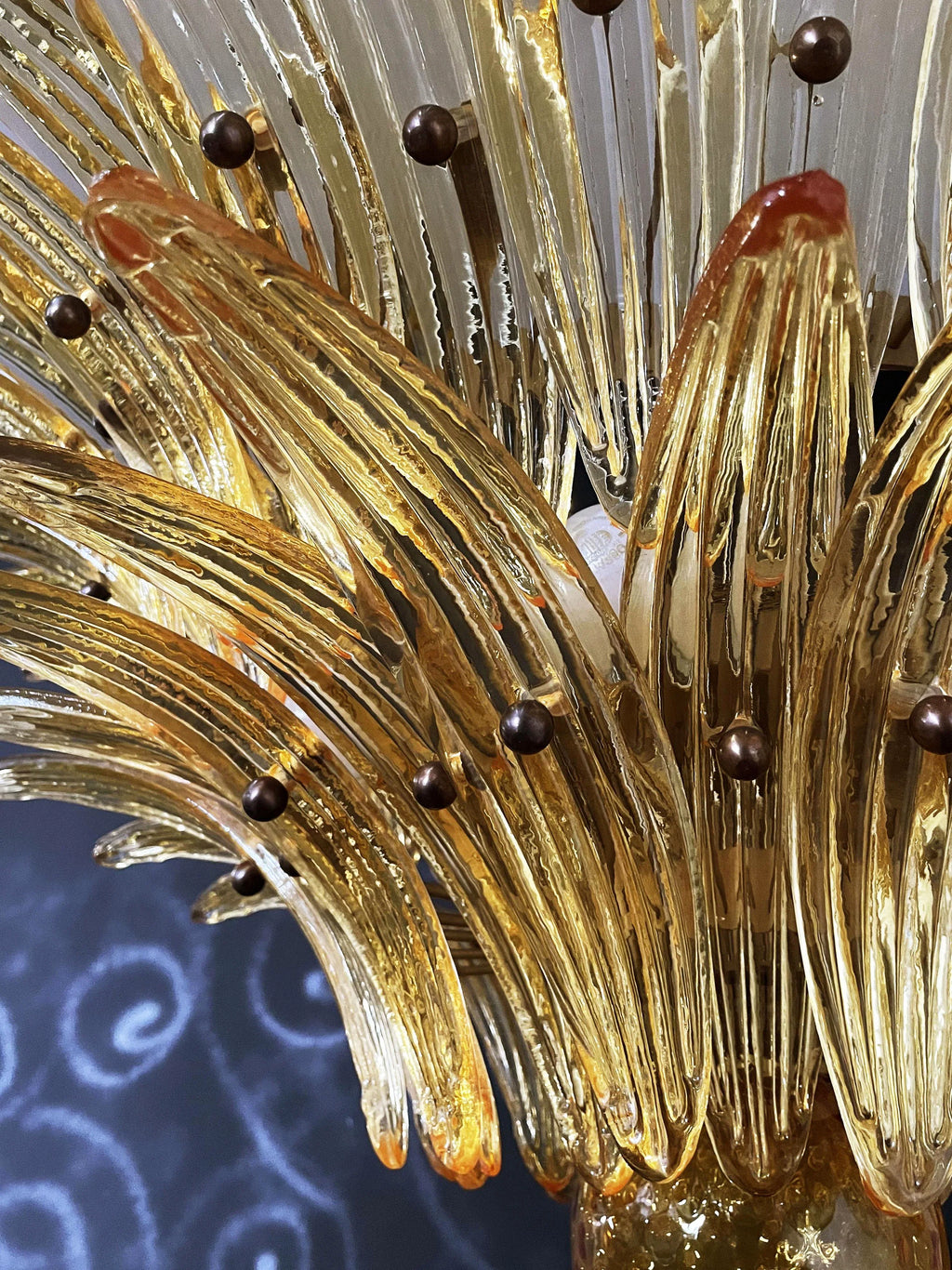 Murano Palmette Amber Chandelier product image