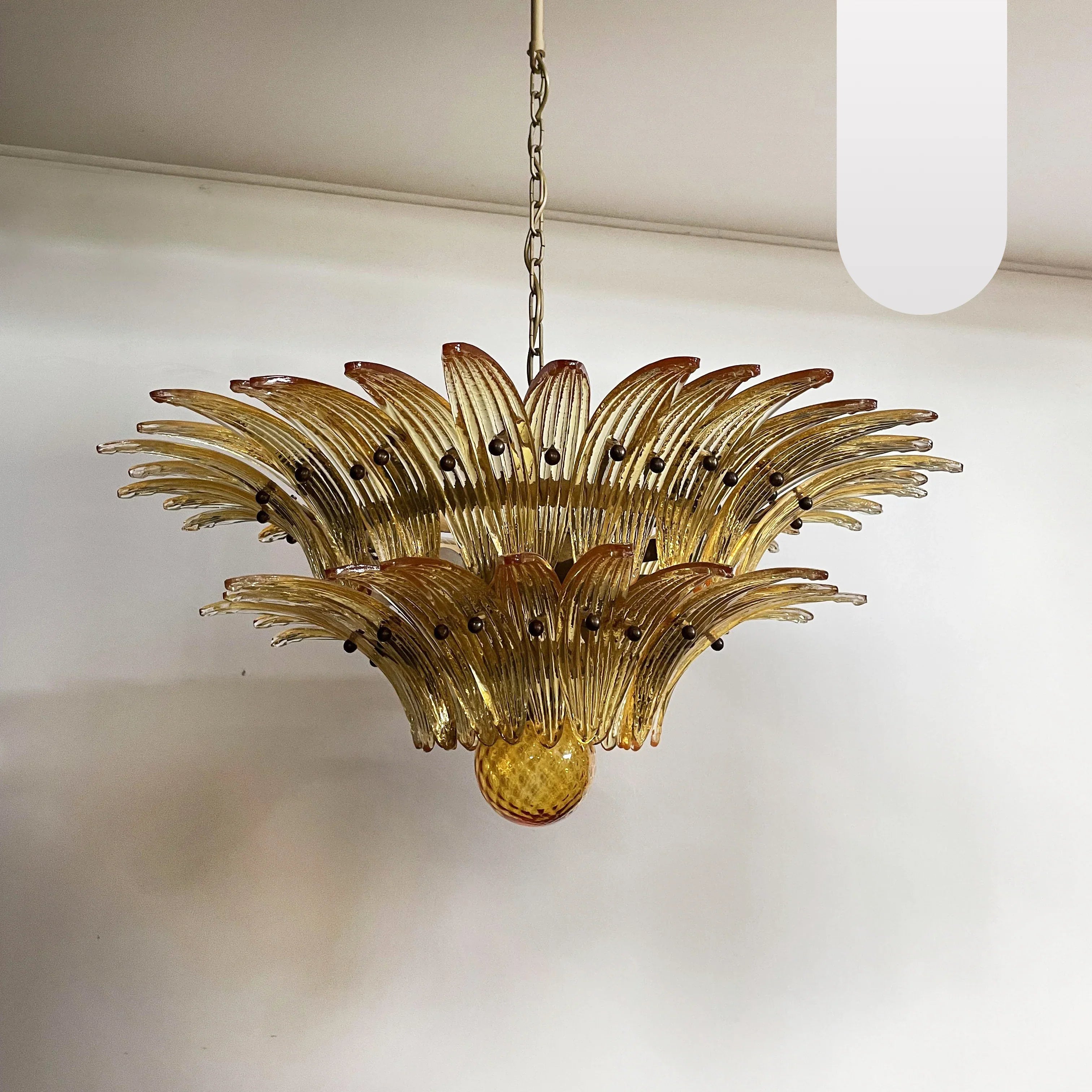 Murano Palmette Amber Chandelier product image