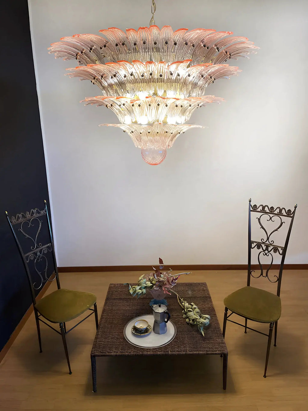 Murano Palmette Pink Chandelier product image