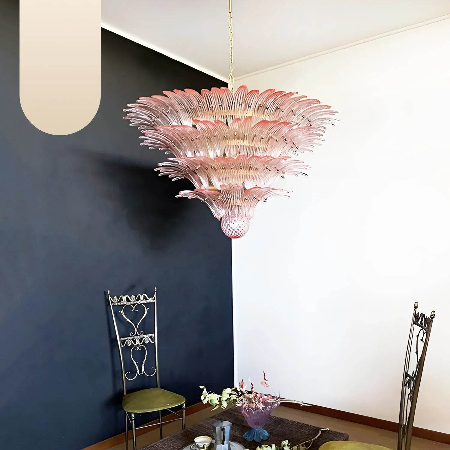 Murano Palmette Pink Chandelier product image