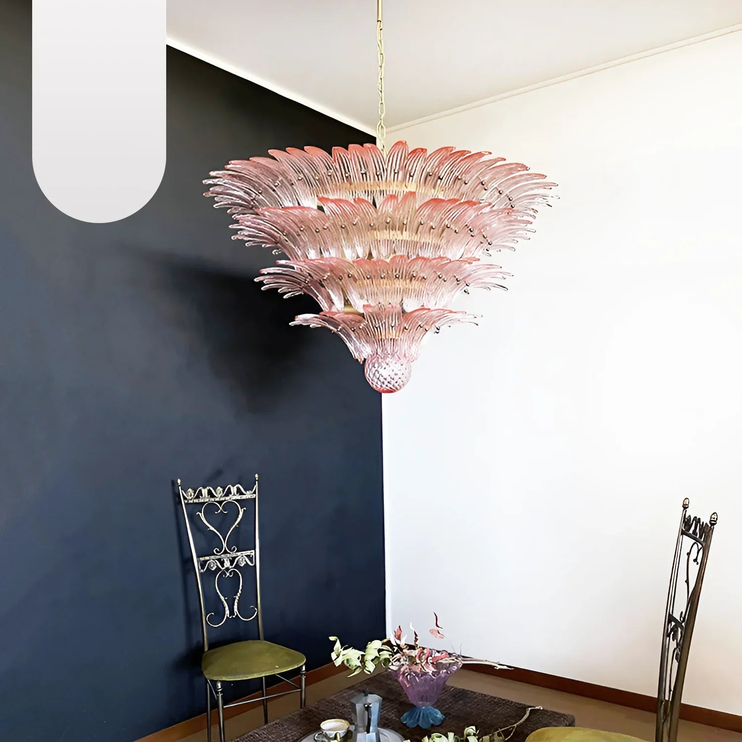 Murano Palmette Pink Chandelier product image