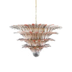 Murano Palmette Pink Trasparent Chandelier by Bling Lighting Studio