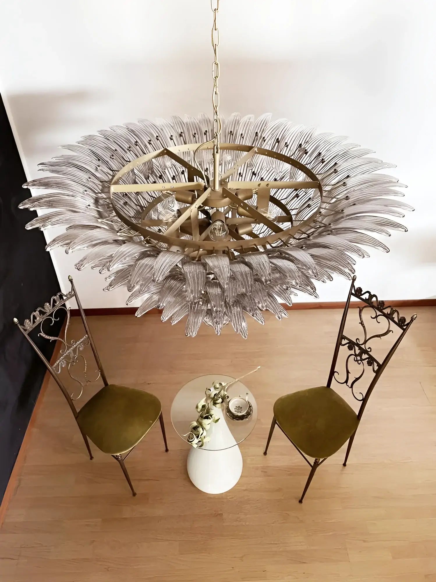 Palmette Murano Smoked Glass Chandelier product image
