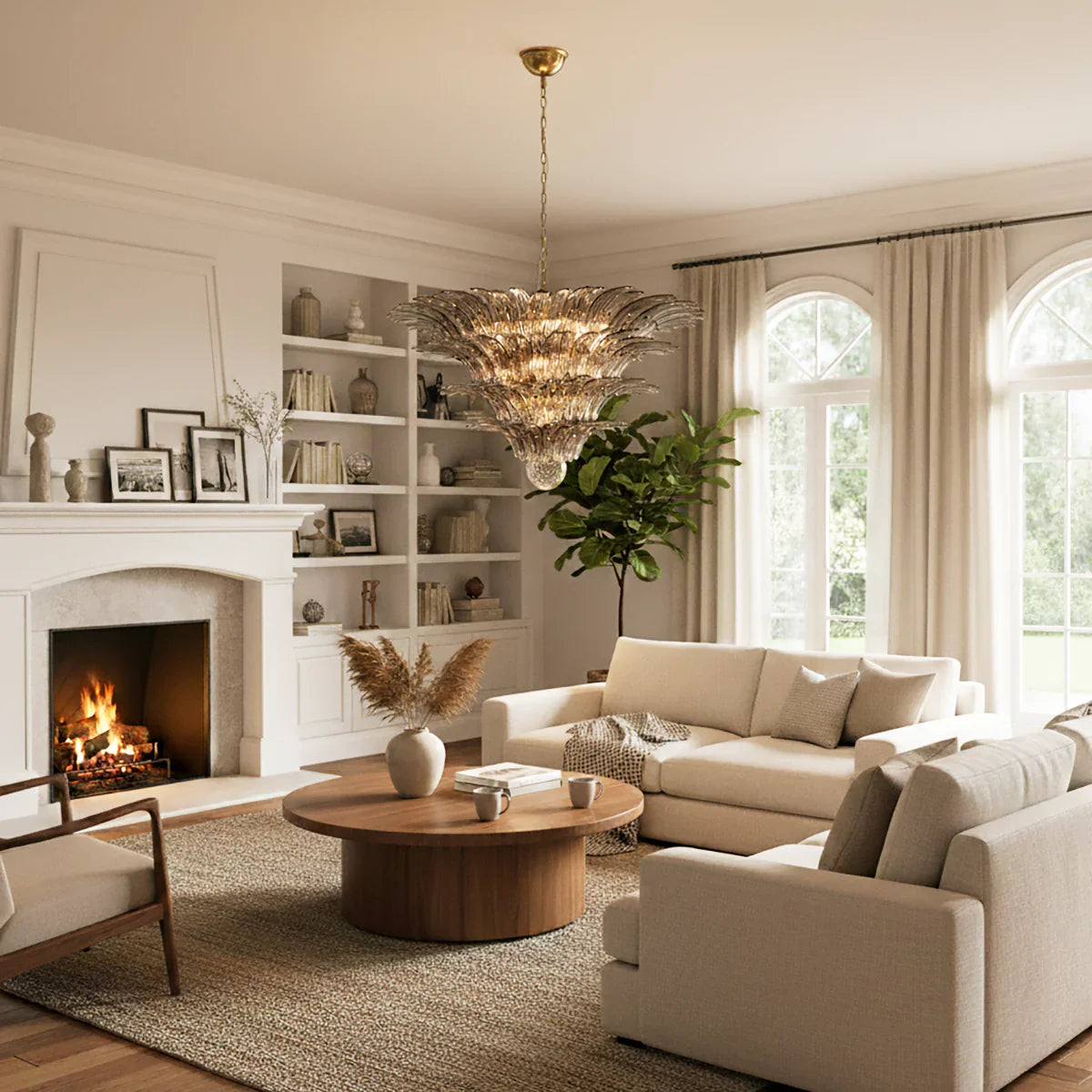 Palmette Murano Smoked Glass Chandelier product image