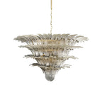 Murano Palmette Transparent Chandelier by Bling Lighting Studio