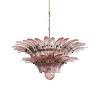 Murano Palmette Pink Chandelier by Bling Lighting Studio