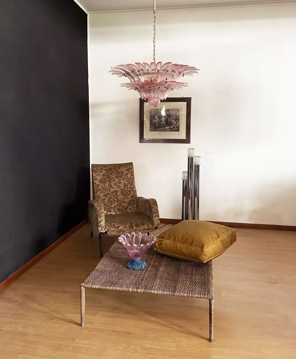 Murano Palmette Pink Chandelier additional product view