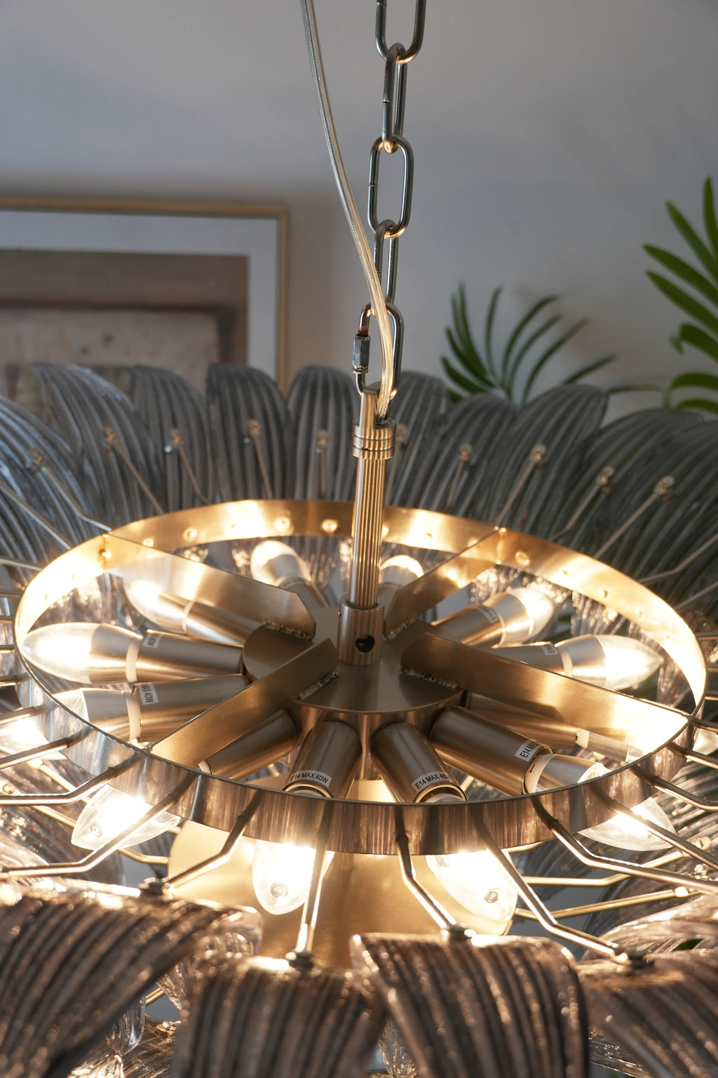 Murano Palmette Smoked Chandelier product image