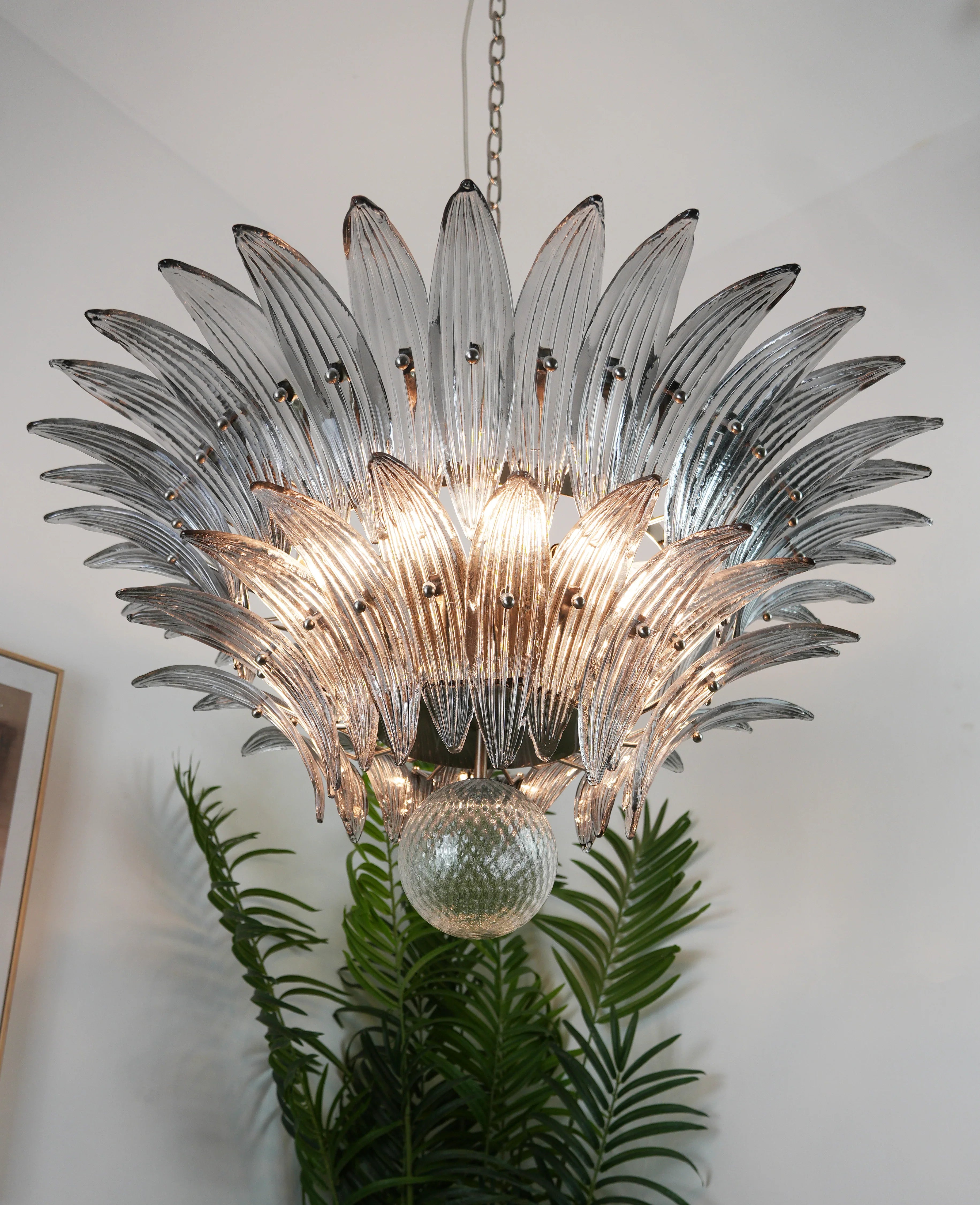 Murano Palmette Smoked Chandelier product image