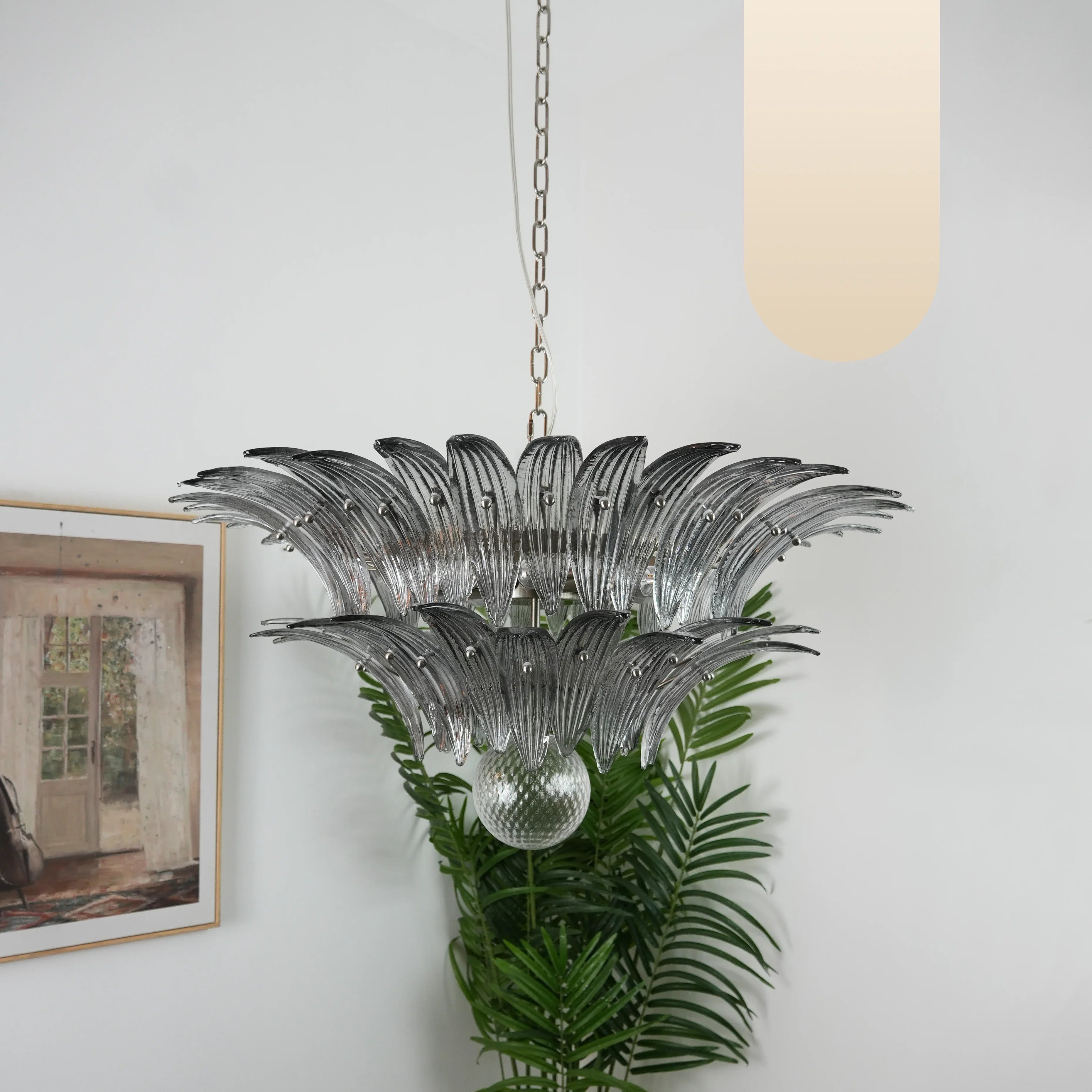 Murano Palmette Smoked Chandelier product image