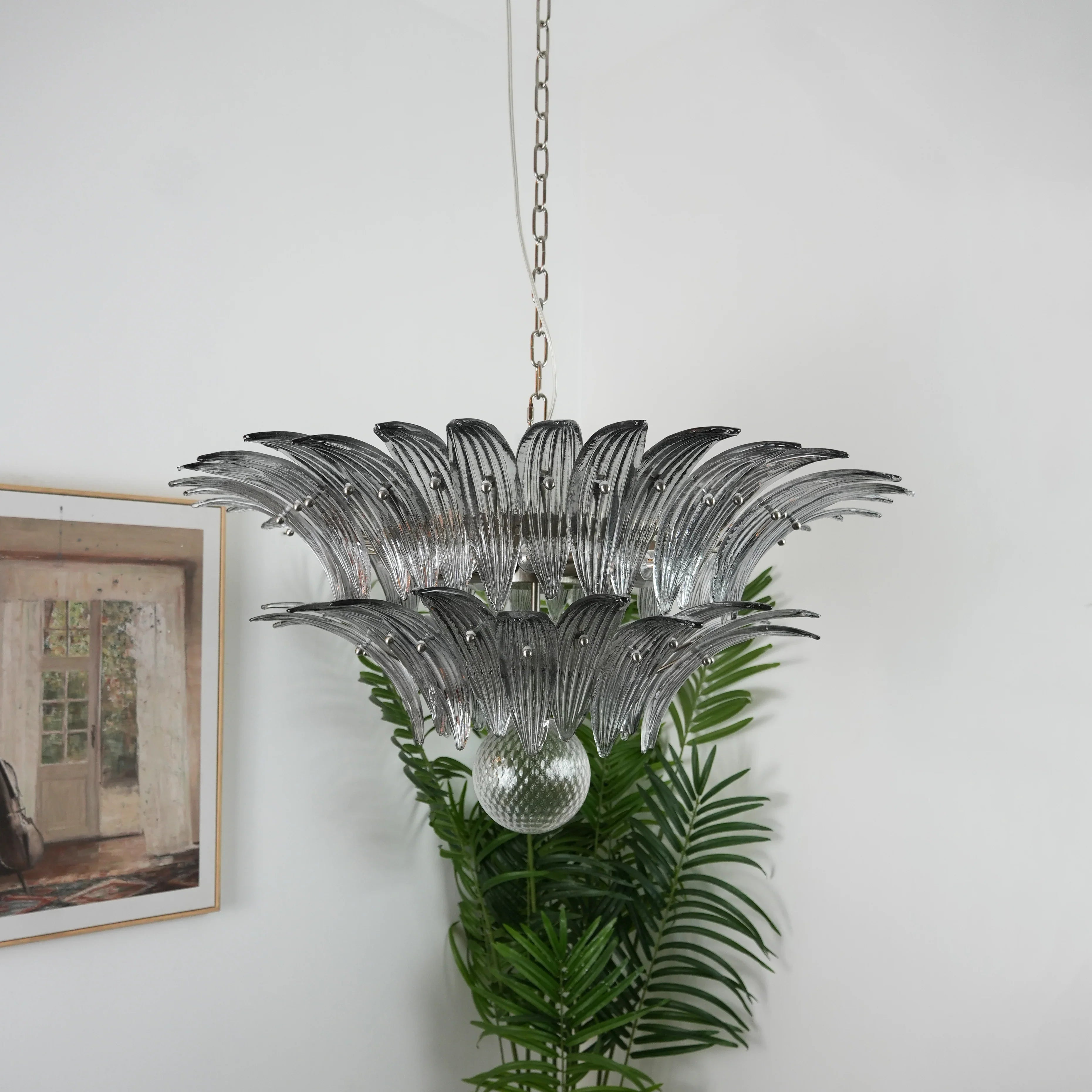 Murano Palmette Smoked Chandelier product image