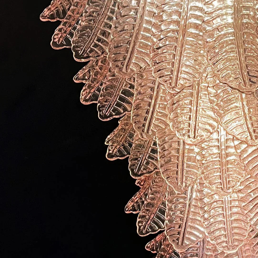 Murano Pink Felch Spiral Chandelier product image