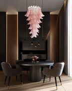 Murano Pink Felch Spiral Chandelier product image