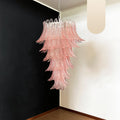 Murano Pink Felch Spiral Chandelier product image