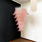 Murano Pink Felch Spiral Chandelier product image