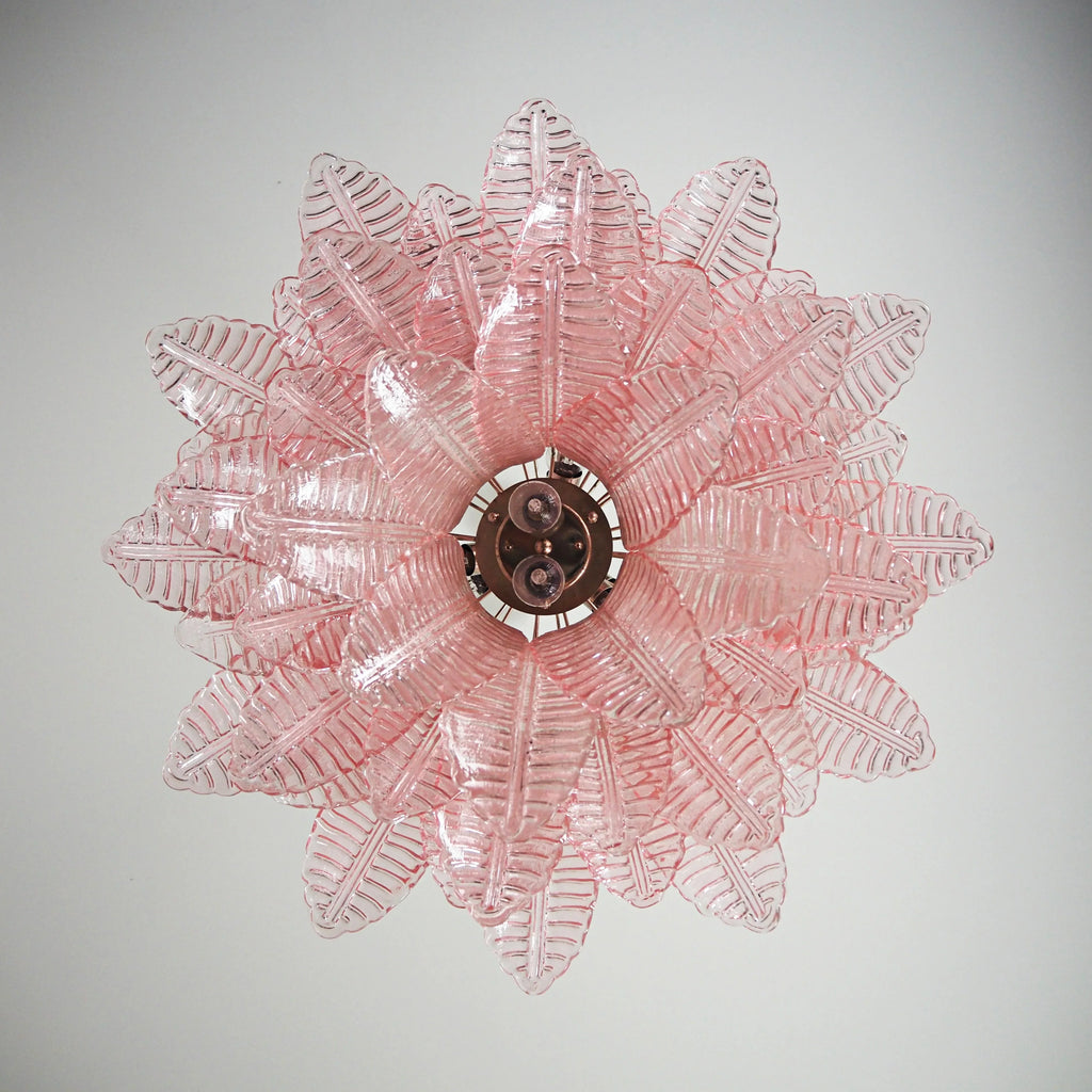 Murano Pink Ferns Glass Chandelier product image