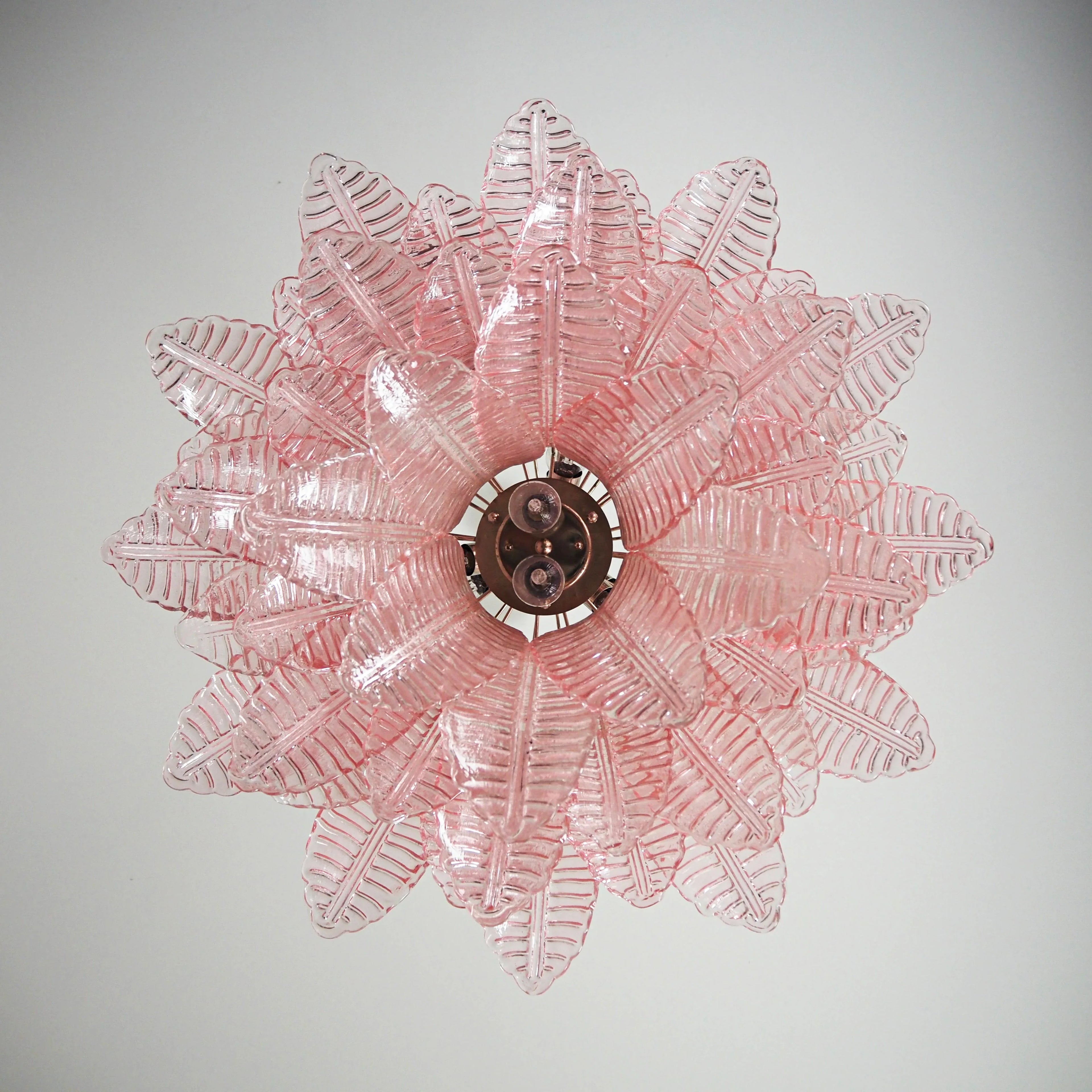 Murano Pink Ferns Glass Chandelier product image