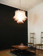 Murano Pink Ferns Glass Chandelier product image