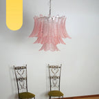 Murano Pink Ferns Glass Chandelier product image