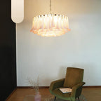 Murano Pink Glass Petal Chandelier product image