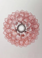 Murano Pink Glass Tube Chandelier product image