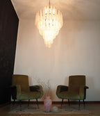 Murano Pink Petals Glass Chandelier additional product view