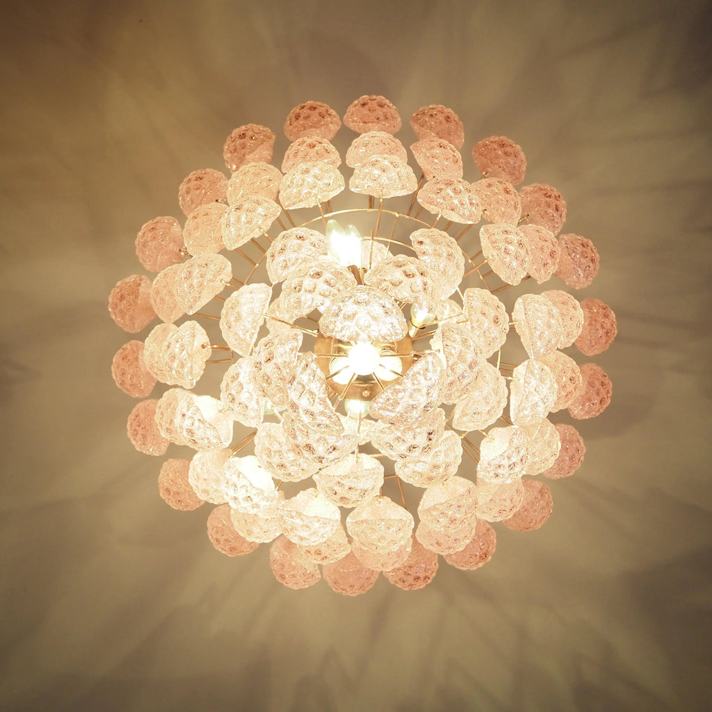 Murano Pink Petals Glass Chandelier product image