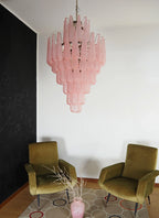 Murano Pink Petals Glass Chandelier product image