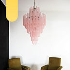 Murano Pink Petals Glass Chandelier product image