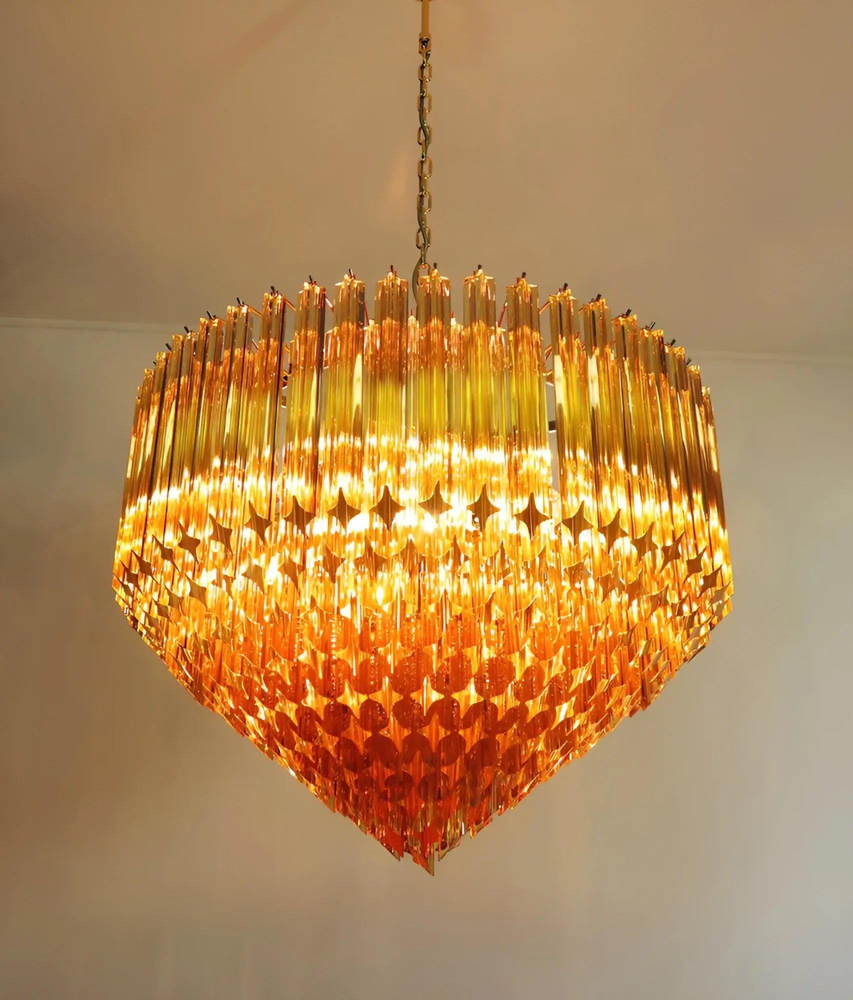 Murano Prisms Amber Chandelier product image