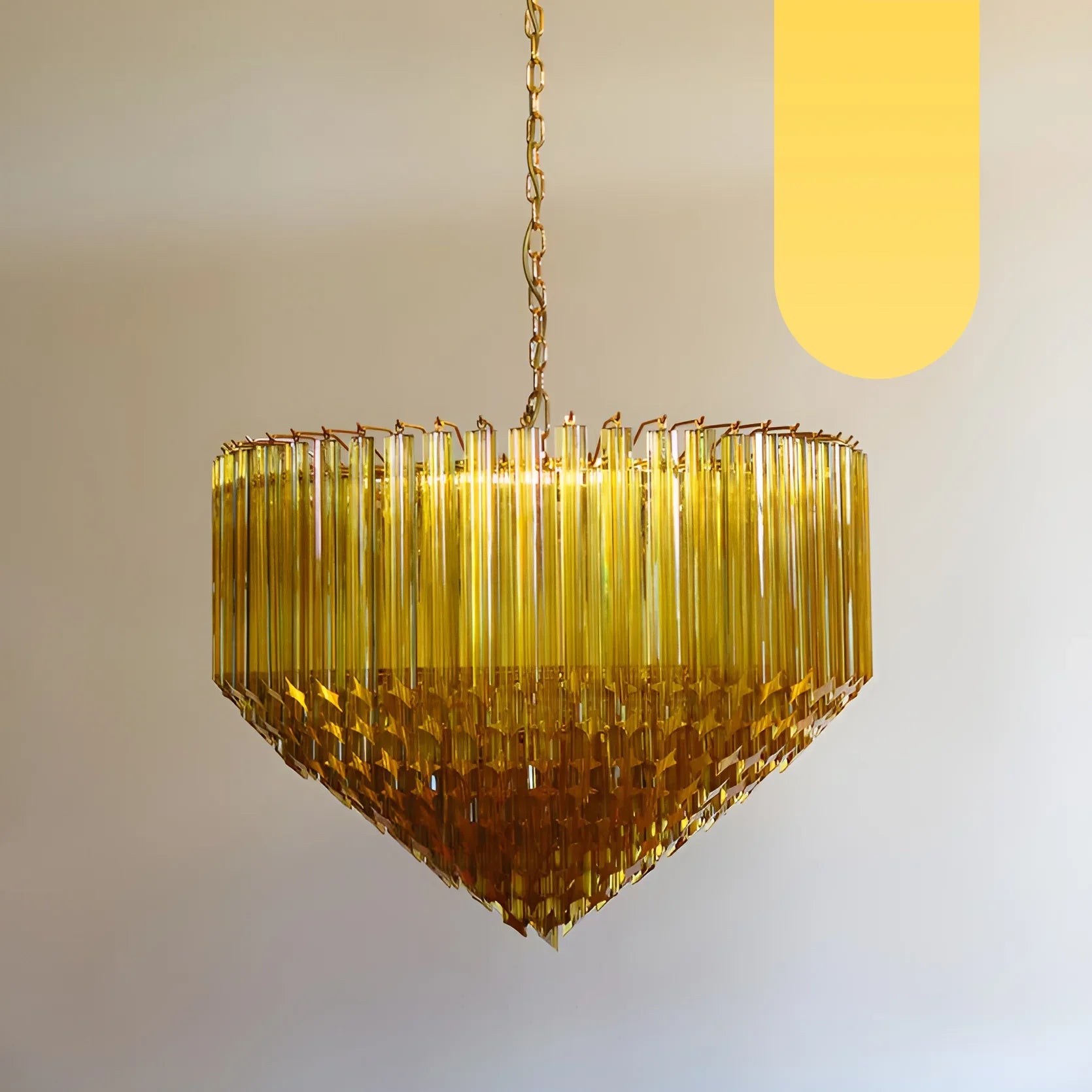Murano Prisms Amber Chandelier product image