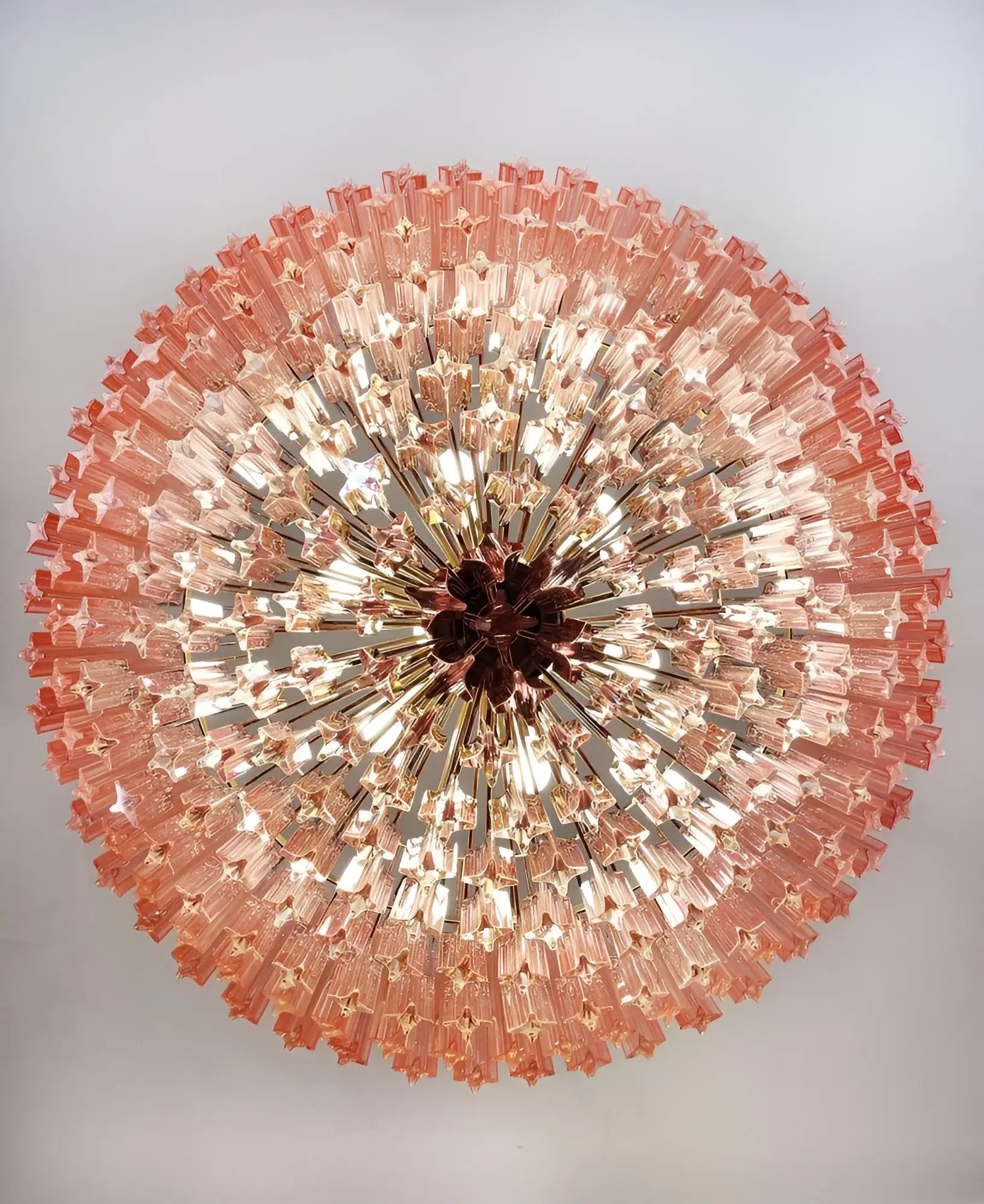 Murano Quadriedri Prisms Pink Chandelier product image