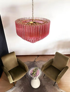 Murano Quadriedri Prisms Pink Chandelier product image