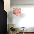 Murano Quadriedri Prisms Pink Chandelier product image