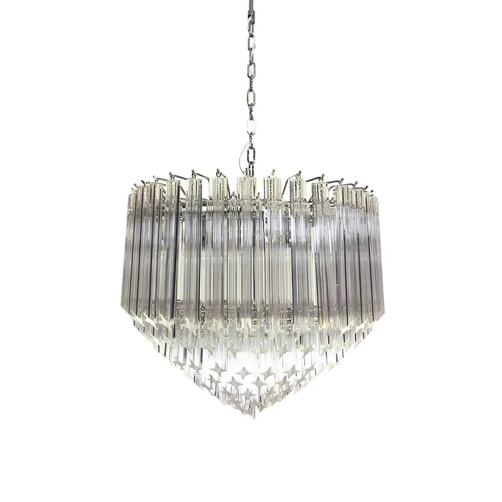 Murano Quadriedri Prisms Transparent Chandelier by Bling Lighting Studio