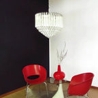 Murano Quadriedri Prisms Transparent Chandelier detail view