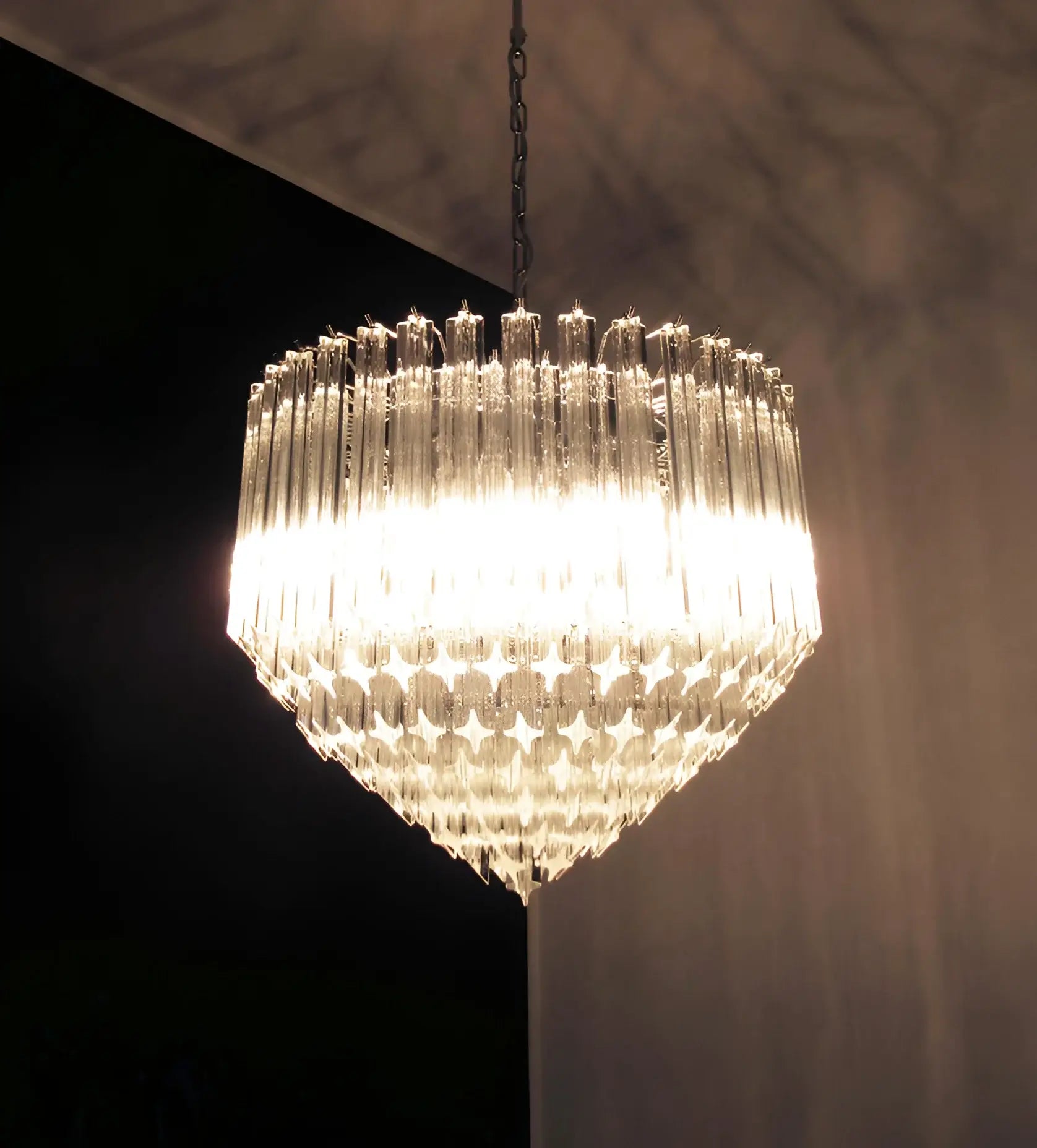 Murano Quadriedri Prisms Transparent Chandelier product image