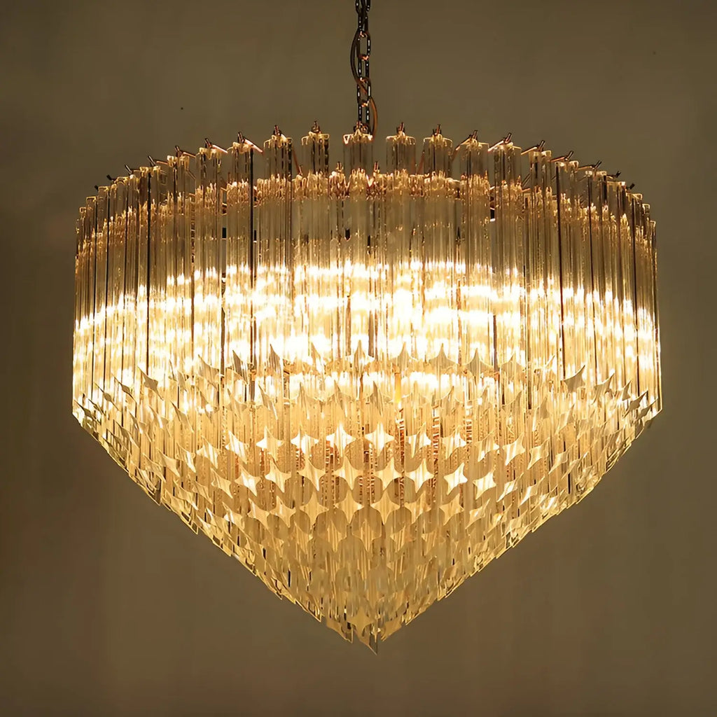 Murano Quadriedri Prisms Transparent Chandelier product image