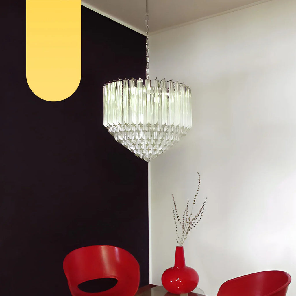 Murano Quadriedri Prisms Transparent Chandelier product image