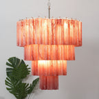 Murano Red Glass Tubes Chandelier product image